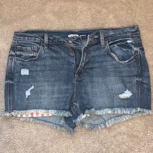 American flag styled ripped boyfriend jeans.